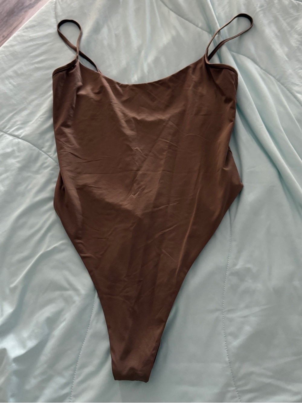 Toast Swim Brown Scoop Back One Piece